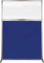 Versare Hush Screen Portable Room Divider | Workstation Wall Divider | Freestanding Privacy Hush Panels | Clear Fluted Windows | Fabric Office Divider Screen | Great for Room Separation