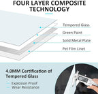 Magnetic Glass Whiteboard - Glass Dry Erase Board 48"x30" Large Frameless Tempered Glass Board for Walls Office School and Home