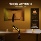 Suptek Monitor Mount Gas Spring Arm Desk Mount Stand - Fully Adjustable, Fits 32 inch Monitors, Weight Capacity up to 22 lbs (MD8WY)