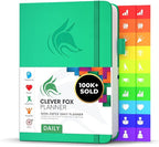 Clever Fox Daily Planner – Undated Planning Notebook with Hourly Schedule & To-Do List – Personal Day Task & Work Organizer, 6 Months (Emerald)