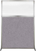 Versare Hush Screen Portable Room Divider | Workstation Wall Divider | Freestanding Privacy Hush Panels | Clear Fluted Windows | Fabric Office Divider Screen | Great for Room Separation