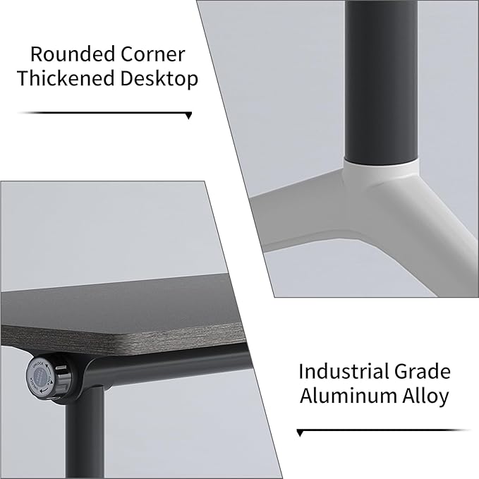 Conference Room Table with Flip-Top Design for Dynamic Meetings, Business Table Computer Desk with Heavy-Duty Frame,Foldable Seminar Meeting Tables for Home Office (4, B, 55.1IN)