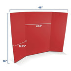 Flipside Products 36” x 48” Foam Project Boards for Presentations, Science Fair, School Projects, Event Displays and Trifold Picture Board - Red - 24 Pack