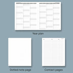 POPRUN Weekly Planner 2026 (Large 8.5" x 10.5") Calendar 12 Months Notebook with Horizontal Layout, Leather Soft Cover, Monthly Tabs, Inner Pocket, 100GSM Thick Paper, Pen Holder - Claret