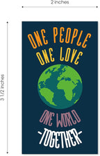 Unity Mini Note Cards / 50 Peace And Kindness Cards / 25 United Designs / 2" x 3.5" Inspirational Flat Mini Business Card Sized Notes/Made In The USA