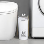 TIPGO Automatic Motion Sensor Bathroom Trash Can with Lid, 2.6 Gallon Touchless Trash Bin, Smart Garbage Can Plastic Slim Wastebasket for Bedroom, Office, Dorm (White)