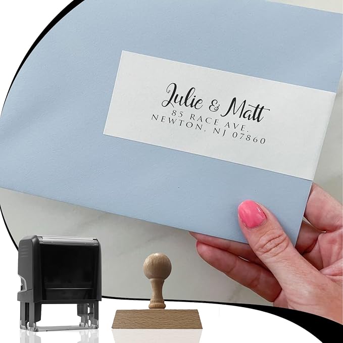 Custom Address Stamps Self Inking or Wood Handle 20+ Designs to Choose from! Return Address Stamp Stamper Self Inking Personalized Customized Stamp Return Address Floral Wedding Script Labels Mail