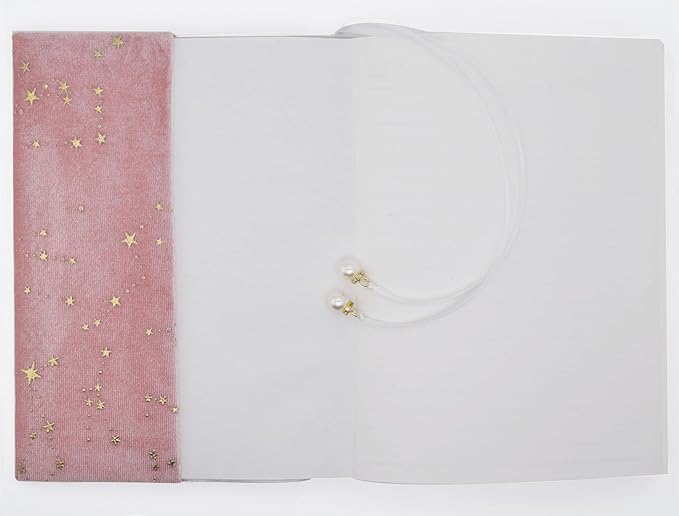 BLBMH Book Covers for Paperbacks Fit for 5.5x8.5 inch Book Bible Adjustable Book Sleeve Cover for Women Over 15 Soft Cloth Protector for Bible Novels - Stars Pink