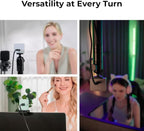 OBSBOT Meet 2 Webcam 4K - AI Framing & Auto Tracking, 1/2" Sensor, 60FPS, Auto Focus, HDR, Dual Mics - Lightweight USB Web Camera for Streaming, Zoom Meetings, Gaming. (Aurora Green)