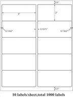 9527 Product 2x4 inch Shipping Labels, 300 Labels per Pack, Laser/Inkjet Compatible, Self-Adhesive