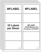 MFLABEL 2x4 Labels, 10-UP Shipping Address Labels, 2500 Labels,250 Sheets Labels for Printer, Internet Mailing Shipping Labels, Label Stickers, 2" x 4" FBA Labels for Laser/Inkjet Printer