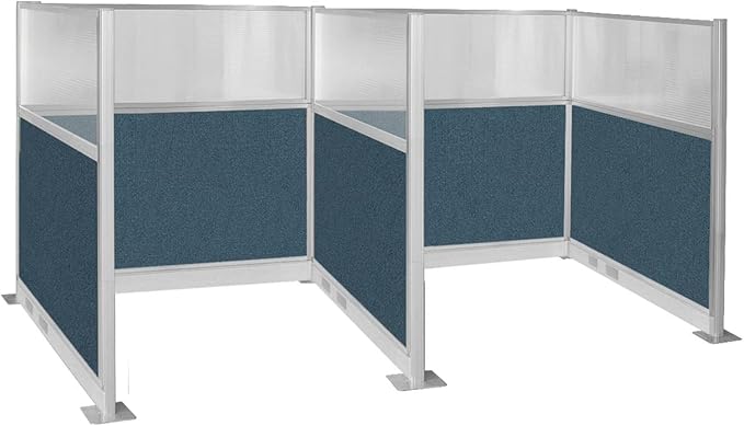 Versare Pre-Configured Hush Panel Electric Cubicle | Workstation Divider Walls | Cubicle Privacy Panels | Office Partition Walls