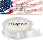 Colorful Images American Glory Patriotic Rolled Personalized Return Address Mailing Labels with Dispenser, Customize with Name & Shipping Address, 500 ¾” x 2½” Self Adhesive, Easy Peel Label Roll