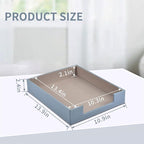 Leather Letter Tray, Office Supplies Desk Organizer for Mail Paper Files Magazines Jewelry Cosmetics,Luxury Letter Holder&Multipurpos Stackable Storage Box Office Desktop,Grey