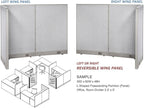 GOF Freestanding L Shaped Office Partition, Large Fabric Room Divider Panel, 36" D x 96" W x 72" H