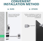 2-in-1 Black Glass Dry Erase Board 60" x 48" - Large Splicing Magnetic Tempered Glass Whiteboard for Wall, Frameless Glass Blackboard Bulletin Board for Office, Home, School