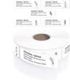 Botanical Flowers Rolled Address Labels/Roll of 250 Alternating Floral Illustrations Personalized Address Labels/Designer Return Address Stickers in Elegant Plastic Dispenser