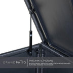 Grand patio 108 Gallon Deck Storage Box Indoor Outdoor Wicker Bin for Patio Furniture Cushions Garden Tools Pool Accessories, Black