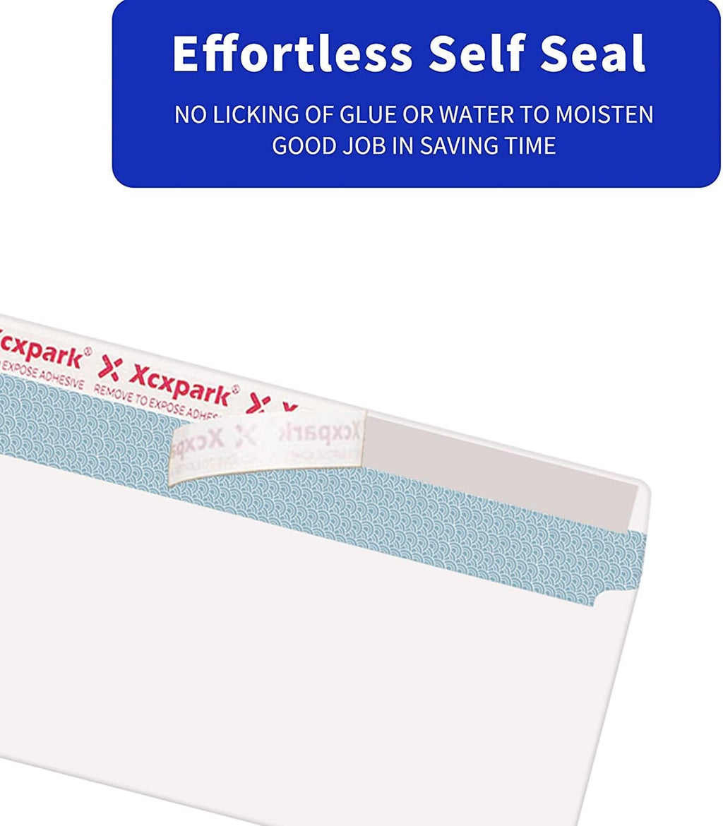 250 PCS #10 Double Window White Security Envelopes for QuickBooks Invoices, Most Statements And Documents Self Seal Kraft 4-1/8 x 9-1/2 inches Invisible Envelopes Super Strong Quick Seal