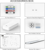 TOWON Tempered Glass Calendar Dry Erase Board for Wall, 3' x 2' Magnetic Whiteboard Calendar Planner for Office, Home, School Supplies, White, 36 x 24 Inches