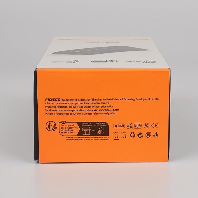 FIDECO Powered USB Hub, 7 Port USB 3.2 Gen 2, 10Gbps Fast Data Hub for iPhone 16/15 and Laptop, Aluminum USB Splitter with 5V 3A Power Adapter, 4 USB-A and 3 USB-C Ports, Support BC1.2 Charging