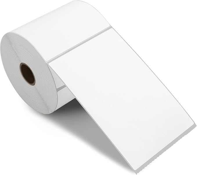 L LIKED 4" x 6" Direct Blank Thermal Shipping Labels with 450 per Roll - Compatible with Zebra 2844 ZP-450 ZP-500 ZP-505 (1 Rolls - 450 Labels)