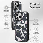 MOSNOVO Magnetic Case for iPhone 16 Pro, 10ft Military-Grade Protection, Compatible with Magsafe, Shockproof Phone Case for iPhone 16 Pro - Black Fluffy Cat - Clear Black