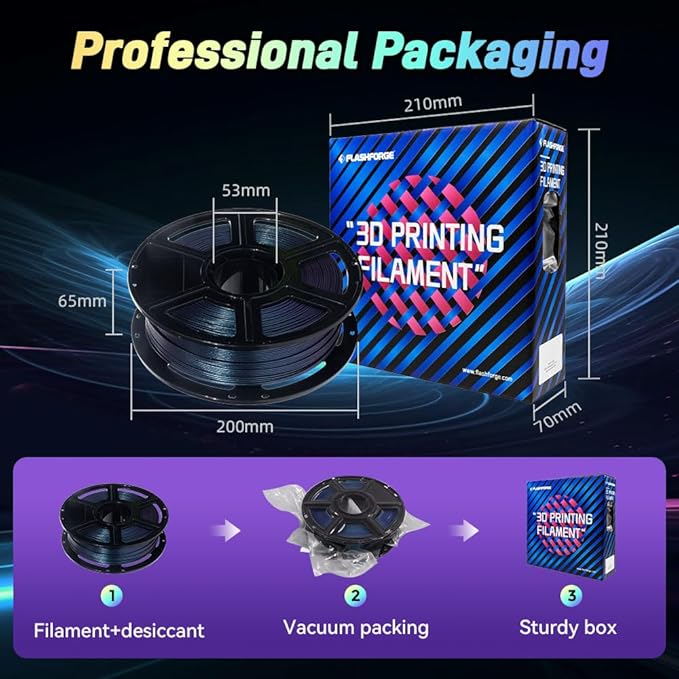 FLASHFORGE Chameleon Rapid PLA Filament 1.75mm Burnt Titanium, PLA Color Shift High Flow Speedy 3D Printer Filament, Max 500mm/s Fast Printing, Display Shimmering Effects from Various Angles and Light