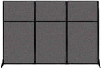 Versare Workstation Partition | Portable Wall Divider | Modern Office Cubicle | Free Standing Privacy Screen | Flexible Work Space | 99" x 70" Charcoal Gray Fabric Panels