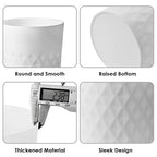 YGJT Small Trash Can, 3 Pack 1.8 Gallons Bathroom Trash Can, Slim Waste Basket, Round Garbage Can, Plastic Trash Bin for Kitchen, Dorm, Bedroom, Office, Living Room, Study, Compact Spaces