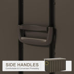 PURPLE LEAF Outdoor Deck Box 120 Gallon Waterproof Lockable Storage Box Container with Lid Deck Organization for Patio Cushions Side Table Pool Accessories Garden Tools, Brown