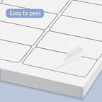 STARLIBOO Transparent Stickers Labels - 1" x 2-5/8" Address Labels Mailing Stickers for Laser/Inkjet Printer 8.5"×11"- 20 Sheet