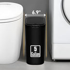 5 Gallon Motion Senor Bathroom Trash Can with Lid, Automatic Garbage Can Touchless, Smart Plastic Waste Basket for Narrow Spaces, Bathroom, Office, Bedroom, Living Room (Black)