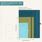 BEZEND 2026 Planner Weekly and Monthly (6" x 8.5") Daily Calendar with Half-Hourly Timeslots & Tabs (Jan-Dec) Note & Expenses, Pen Holder, Inner Pocket, Vegan Leather Hardcover - Mint Green