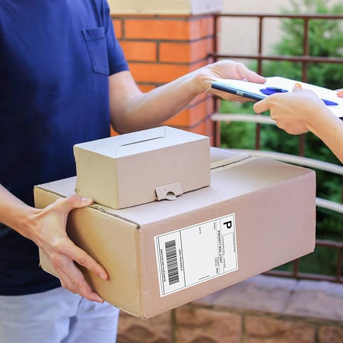 Coopaty Half Sheet Shipping Labels for Laser and Inkjet Printers 8.5 x 5.5 Mailing Address Labels, Permanent Adhesive (250 Sheets, 500 Labels)