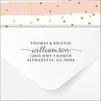 Self Inking Return Address Stamp - Custom 4 Line Personalized Address Stamp for Envelopes, Wedding Invitations, Business, Mailing Labels, Black Ink (Calligraphy Script)