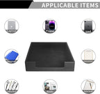 PU Leather Letter Tray - Load Documents Trays Front for Office Desktop Organizer - Desk Magazine, File, A4 Paper Holder - Paper Document File Holder (Black, A4-Tray)