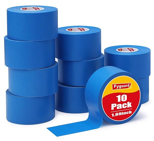 10 Rolls Painters Tape Blue Painters Tape 2 Inch Wide, General Purpose Masking Tape Bulk, 1.89 in x 55 Yd Blue Tape for Wall Painting Home Improvement DIY Crafts, Total 550 Yards