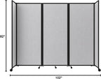 Versare Room Divider 360 Portable Wall Partition | Folding Panels | Large Freestanding Divider | Locking Wheels | Temporary Room Separator