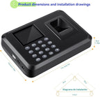 Fingerprint Time Clocks for Employees - Time Clock for Small Business Automatic Calculate Working Hours and Deduct Lunch Time, Punch and Power-off Protection with 8G USB Drive (0 Monthly Fee)