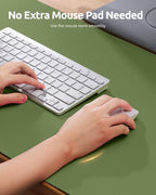 YSAGi Leather Desk Protector, Office Mat, Large Mouse Mat, Non-Slip PU Leather Blotter, Laptop Pad, Waterproof Writing Pad for Office and Home (Green, 35.4" x 17")