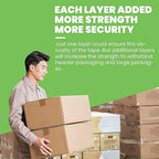 Eco-Friendly Kraft Paper Tape, Biodegradable Heavy Duty Packing Tape 2Inch x 55Yard, Recyclable Packaging Tape Self Adhesive Box Tape for Shipping, Sealing, Moving & Masking, 12Rolls