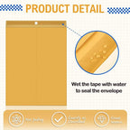 25 Pcs Clasp Envelope 14 x 18 Inch Large Manilla Envelopes with Clasp Closure 32lb for Mailing Thick Documents Home, Business, Legal or School Office Storing(Golden)
