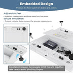 24"x24" Industrial Floor Scale, Precision Pallet Scale with Digital Indicator, Heavy Duty Weighing Scale for Floor Bench Office Weight Weighing, 2500 lb x 1 lb, Grey