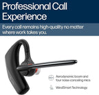 POLY HP Voyager Legend 30 - Bluetooth Monaural Headset - Discreet Boom & 4 Noise-Canceling Mics, WindSmart Technology, All-Day Comfort, Seamless Connectivity, Smart Sensors & Call Controls, Black