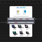 Docking Station for MacBook Pro/MacBook Air M1 2020 2019 2018 13" 15" 16", USB C Docking Station Dual Monitor, USB C Hub with 3 * 10Gbps USB Port, 100W PD Charging