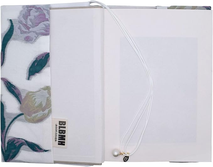 BLBMH Book Covers for Paperbacks Book Cover for Privacy Fit for 5.5x8.5 inch Adjustable Book Sleeve Cover for Diary Books Fabric Softcover Protector for Notebook - Tulip 8.5in