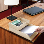 2-Tier Wood Letter Tray Wooden Desk Organizer Letter-Size Tray Magnetic Paper Document File Organizer for Office Supplies Collection Folders Notebooks Desktop Workspace Holder