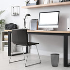 HOLDN’ STORAGE Small Trash Can - Set of 2 Open Top Waste Bin of 1.58 Gallon, Compact Waste Can Perfect for Bathroom, Kitchen, Office, Dorm - Durable Garbage Can - Gray