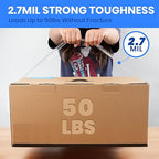 ADHES 36 Rolls Packing Tape with Dispenser Gun, 2.7 Mil Heavy Duty Packaging Tape for for Shipping, Moving and Storing, 1.88 Inch x 60Yards, Super Clear